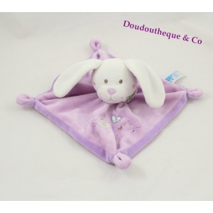 Doudou conejo plano corazón de pájaro de purple chick TEX bebé