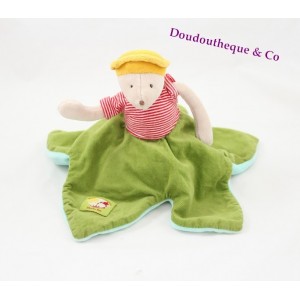 Doudou cache cache Balthazar and Valentine MOULIN ROTY reversible green