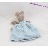 Doudou puppet mouse MOULIN ROTY Grand family dress blue 25 cm