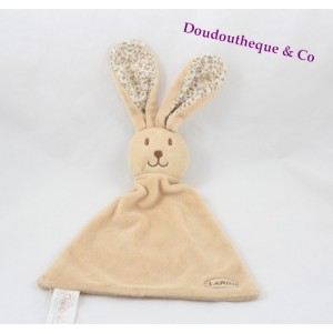Piatto Doudou coniglio orecchie beige triangolo CLARINS tessuto fiorito 34 cm