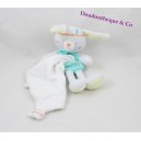 Doudou handkerchief rabbit BARLEY SUGAR Indian cashew gray green 19 cm