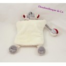 Mini doudou musicale Ane Cheval Zèbre BABY NAT' mouchoir 17 cm