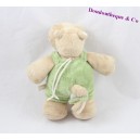 Doudou musical Hippopotame NOUKIE'S Hippoum, Baboum et Zamba salopette verte 18 cm