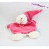 Flat cuddly toy bear BABY NAT Cuddly Pink BN070 18 cm