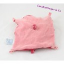 Doudou Flachbär DOUDOU UND COMPAGNIE quadratische Harlekin Himbeere rosa 17 cm