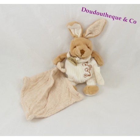 Lapin Bio Doudou et Compagnie mouchoir 14 cm