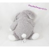 Bianco e grigio molto chiaro di Doudou coniglio CASINO corpo morbido 22cm