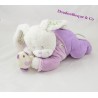 Plush musical rabbit TEX BABY purple bird lying 27 cm