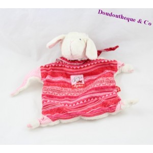 Doudou plat mouton SIGIKID écharpe rouge