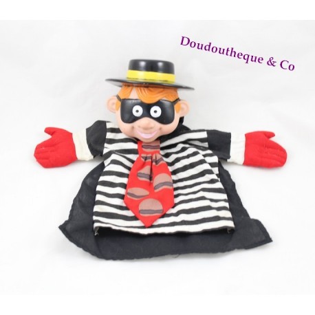 Vintage-Puppe Hamburglar McDonald's weiß schwarz Werbung 1993 Vintage-Puppe Hamburglar McDonald's weiß schwarz Werbung 1993