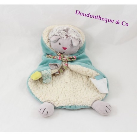 Doudou flat Minoucha cat MOULIN ROTY The white blue pachats