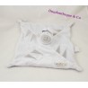 Flaches Kuscheltier Mr zebra LES CHATOUNETS weiß grau Schnullerclip 26 cm