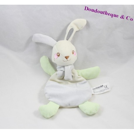 Doudou flaches Kaninchen VERTBAUDET Stickherz Polka dot Schal 23 cm Doudou flaches Kaninchen VERTBAUDET Stickherz Polka dot Schal 23 cm
