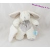 Baby NAT coniglio fazzoletto Doudou' Il grigio bianco Flocons BN664 20 cm