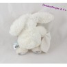 Baby NAT rabbit handkerchief Doudou' The Grey White Flocons BN664 20 cm
