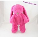 Peluche lapin TEX BABY Carrefour rose 35 cm