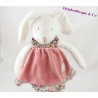 Doudou lapin MOULIN ROTY Myrtille et Capucine robe rose 34 cm