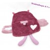 Cuddly toy Mam'zelle Bou SAUTHON owl pink purple 30 cm