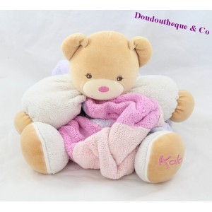 Doudou plat ours KALOO rose 4 noeuds 