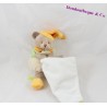 Teddy bear handkerchief DOUDOU ET COMPAGNIE Melis orange hat DC2644 15 cm