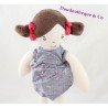 Doll comforter OBAIBI little girl gray dress feather brown 27 cm