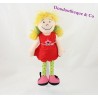 Doudou doll JELLYCAT blonde red dress flower legs green 27 cm
