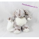Doudou handkerchief rabbit BABY NAT' The Flakes gray BN664 21 cm