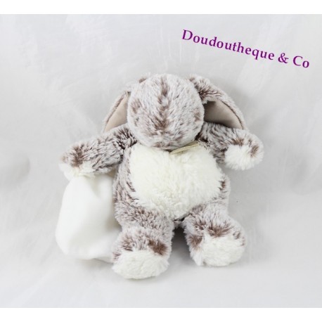 Doudou Taschentuch Kaninchen BABY NAT' Die Flocken grau BN664 21 cm