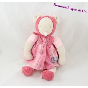 Plüschmaus Lila MOULIN ROTY Lila und Patachon rosa Kleid 30 cm