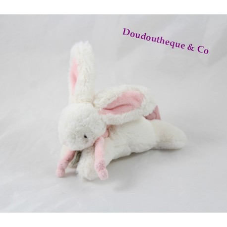 Mini Doudou DOUDOU und Firma Candy White Rabbit Rosa 15 cm