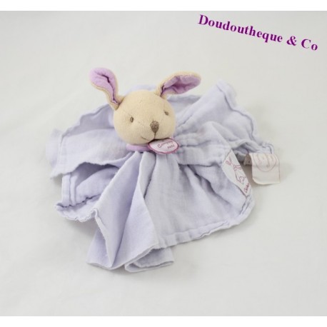 Doudou lapin DOUDOU ET COMPAGNIE L'ange Lange mauve PM DC2358