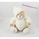Plush bear BUKOWSKI Ivo white cream sitting cap 23 cm