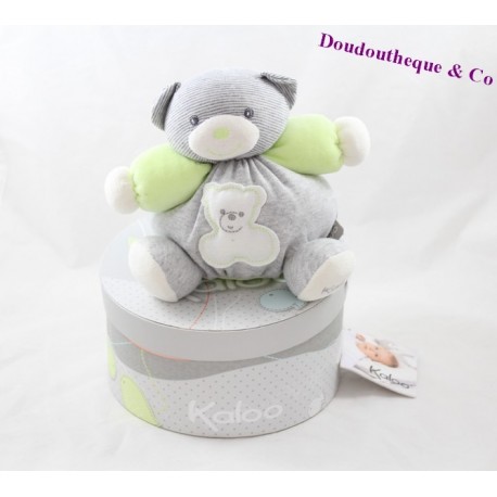 Peluche doudou Lapin KALOO patapouf gris blanc poisson