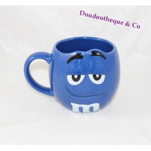 M & M's chocolate head mug Blue ceramic 3D face mug
