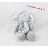 Historia de Doudou conejo de pelo blanco oso gris moteado de 25 cm