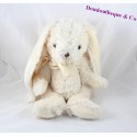 Conejo de peluche blanco cremoso BUKOWSKI nudo alrededor de 40 cuello cm