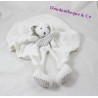 Doudou Kaninchen flach BOUCHARA weiß grau Babyausstattung Eurodif 44 cm