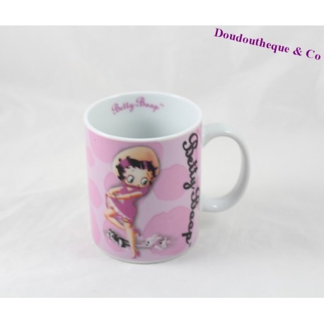 Mug Betty Boop STARLINE blanc rose tasse céramique 10 cm