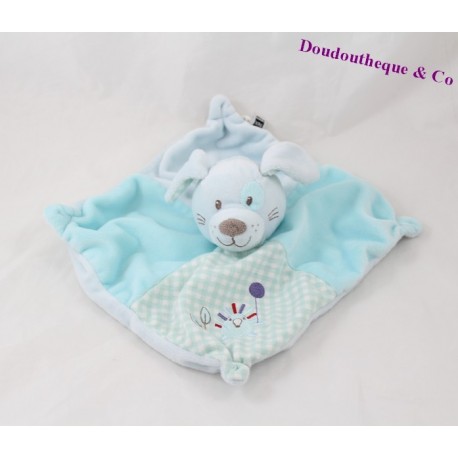 Doudou plat Chien Tex carrefour bleu Doudou plat Chien Tex carrefour bleu
