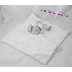 Doudou plat Souris Baby Mouse ABC blanc 47 cm