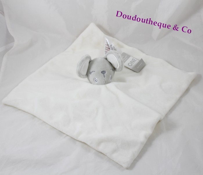 Flat Doudou Mouse Primark Baby Star White Grey 30 Cm Sos Blanket