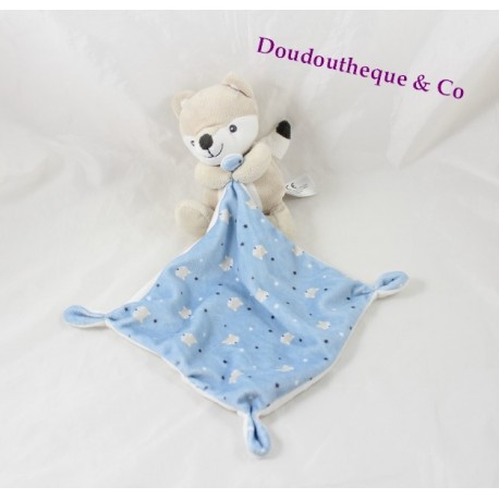 Fuchs Einstecktuch Kuscheltier SIMBA TOYS BENELUX blauer Fuchskopf 34 cm Fuchs Einstecktuch Kuscheltier SIMBA TOYS BENELUX blauer Fuchskopf 34 cm