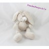 Doudou rabbit KIMBALOO beige gray White Hall 26 cm