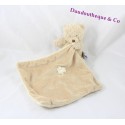 Doudou mouchoir ours THE PLUSHIES COLLECTION BY LOMBOCK beige coeur écru