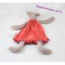 Flat blanket Nini the mouse MOULIN ROTY The Big Family red dress 30 cm