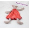 Flat blanket Nini the mouse MOULIN ROTY The Big Family red dress 30 cm