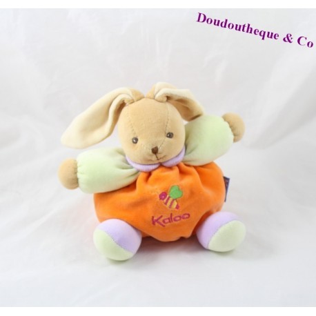 Doudou boule lapin KALOO abeille orange 18 cm Doudou boule lapin KALOO abeille orange 18 cm