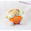 Doudou boule lapin KALOO abeille orange 18 cm