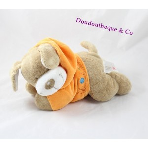 Musical plush dog NICOTOY sweater orange hood 26 cm