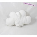 Doudou nuage BABY BOUM attache sucette blanc 13 cm